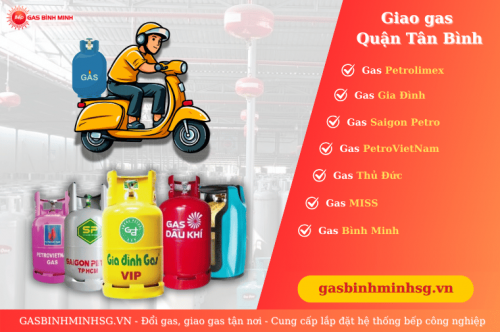 Cửa hàng đổi gas giao gas tận nơi quận Tân Bình