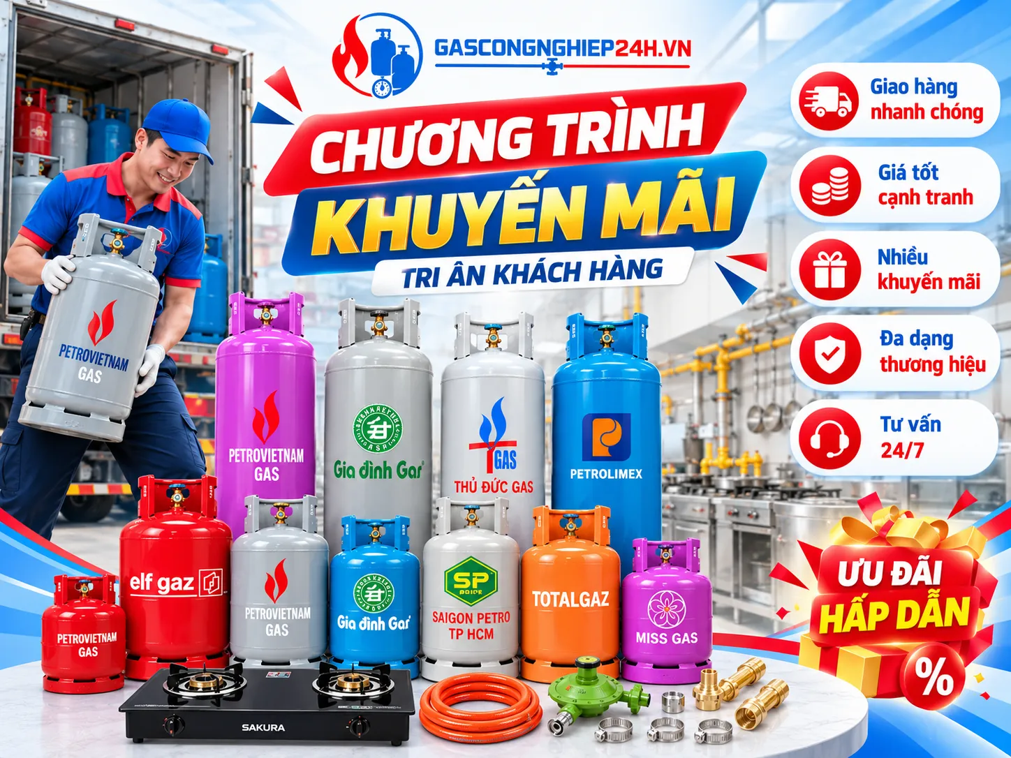Giá Bình Gas Tháng 10/2026 Khuyến Mãi Lớn