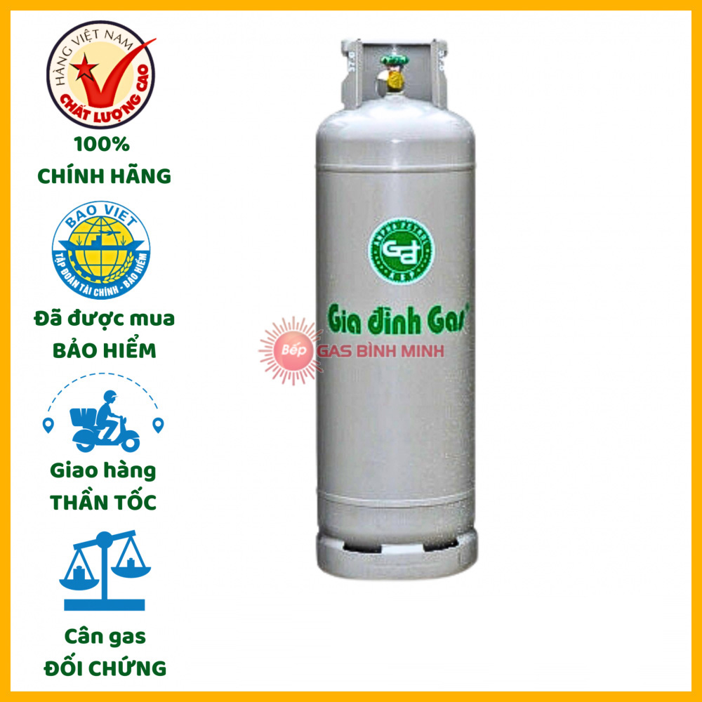 bình gas gia đình màu đỏ 12kg