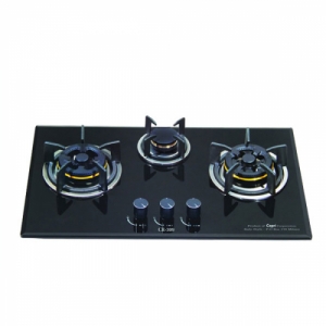 Bếp Gas Âm Kính 3 Lò Capri Cr-309kt (Black)
