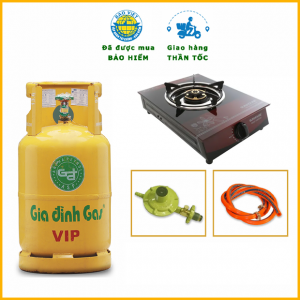 Trọn Bộ Bình Bếp Gas Đơn Sunhouse Van Dây Tự Động