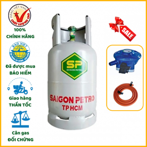 Bộ bình dây van gas Saigon Petro xám 12kg