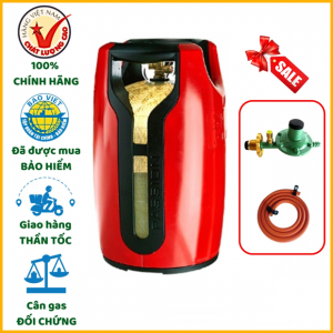Bộ bình dây van Miss Gas Composite đỏ 12kg